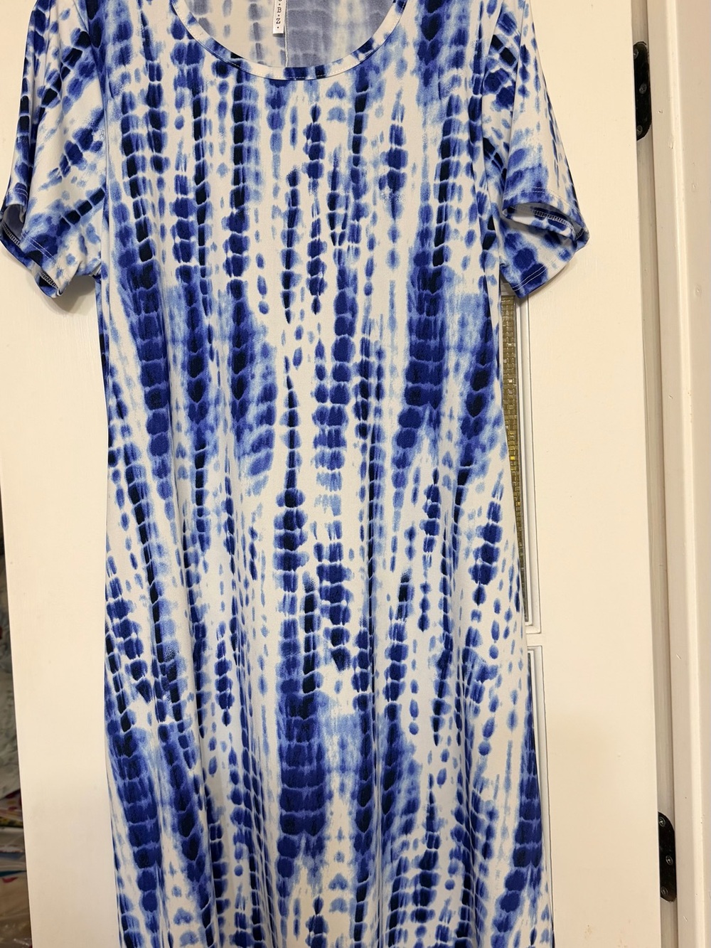 Blue Tie-Dye Mini Dress